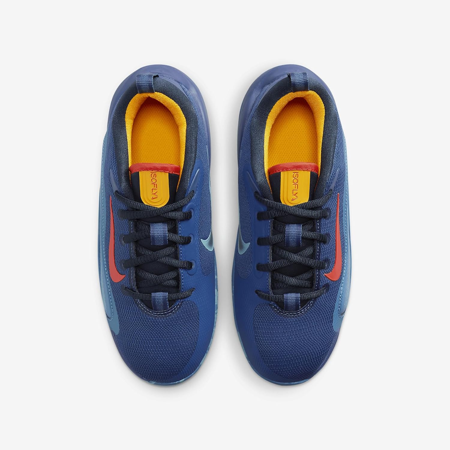Nike IsoFly Big Kids' Basketball Shoes (FN4384-400, Mystic Navy/Armory Navy/Aegean Storm/Cosmic Clay) Size 7