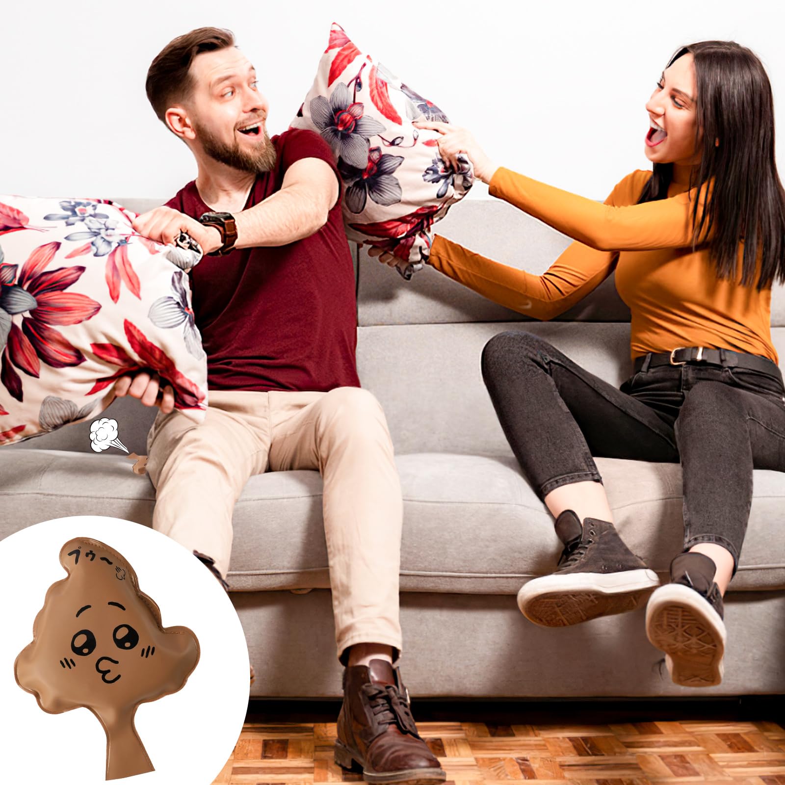 Znnhnn 3 Stück Furzkissen, Pupskissen, Retro Furzkissen Spielzeug Selbstaufblasend Knebelspielzeug 3 Grossen Prank Sachen Scherzartikel Party Fur Erwachsene Kinder
