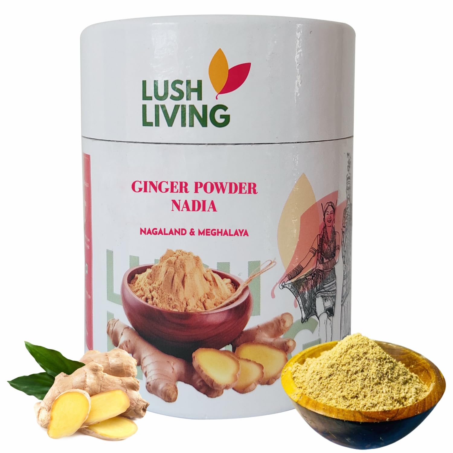 LUSH LIVING Dry Ginger Powder Nadia 200g | Adark Powder Masala for Cooking and Tea | High in Oleoresins | For Cold & Cough | Pesticide & Chemical Free (B0CDVFH414) Amazon Price History, Amazon Price Tracker
