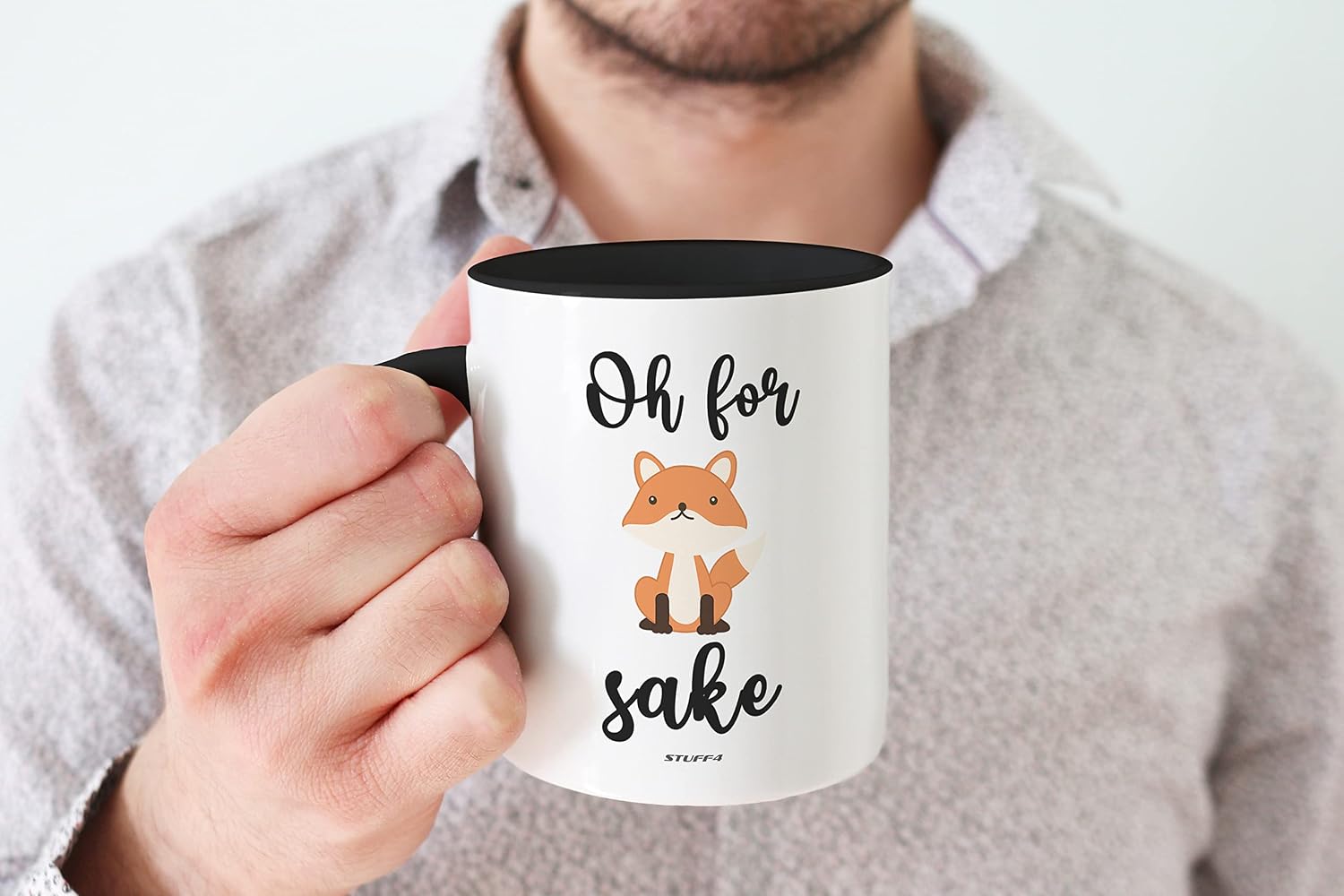 Stuff4 Oh for Fox Sake Mug 11oz Ceramic Dishwasher Safe Premium Black Handle Mugs Fox Gifts - Image 5
