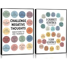 2Pcs Teen Mental Health Wall Art,Things I Can Control Poster,12x16in