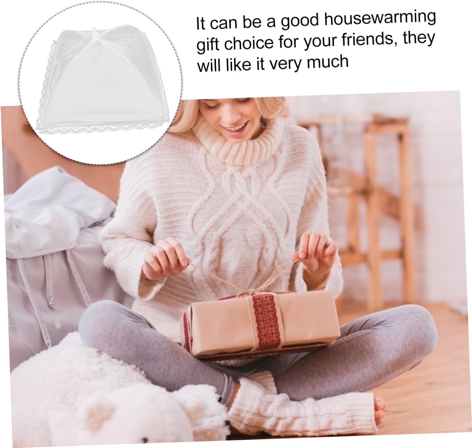Quality 6 Pack Food Covers 12 Inch Square Mesh Dish Cover Practical Home Kitchen Accessory