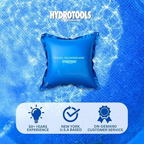 Vista 33 de SWIMLINE HYDROTOOLS - Almohada de aire para piscinas sobre el suelo, paquete de 2 unidades, cojín de 4 x 4 pies, kit de invierno para cierre