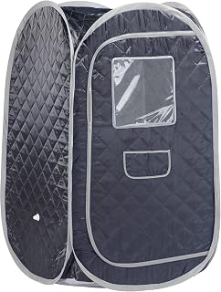 Portable Sauna Tent, Foldable One Person Full Body Spa for Weight Loss Detox Therapy Without Steamer - Blackgrey