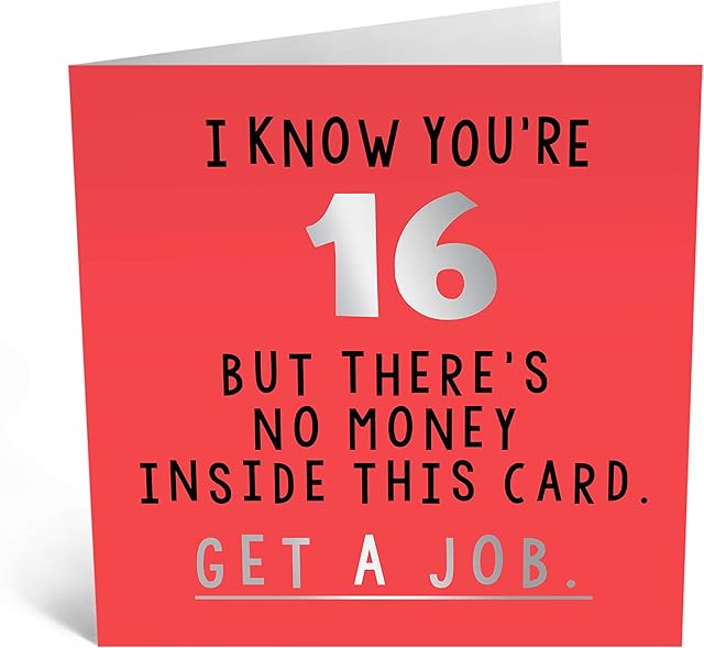 Central 23 - Funny 16th Birthday Card for Him - 'I Know You're 16' - Cheeky Birthday Card for Her - Son Birthday Card - Brother Birthday Card - Sister Birthday Card - Comes with Fun Stickers