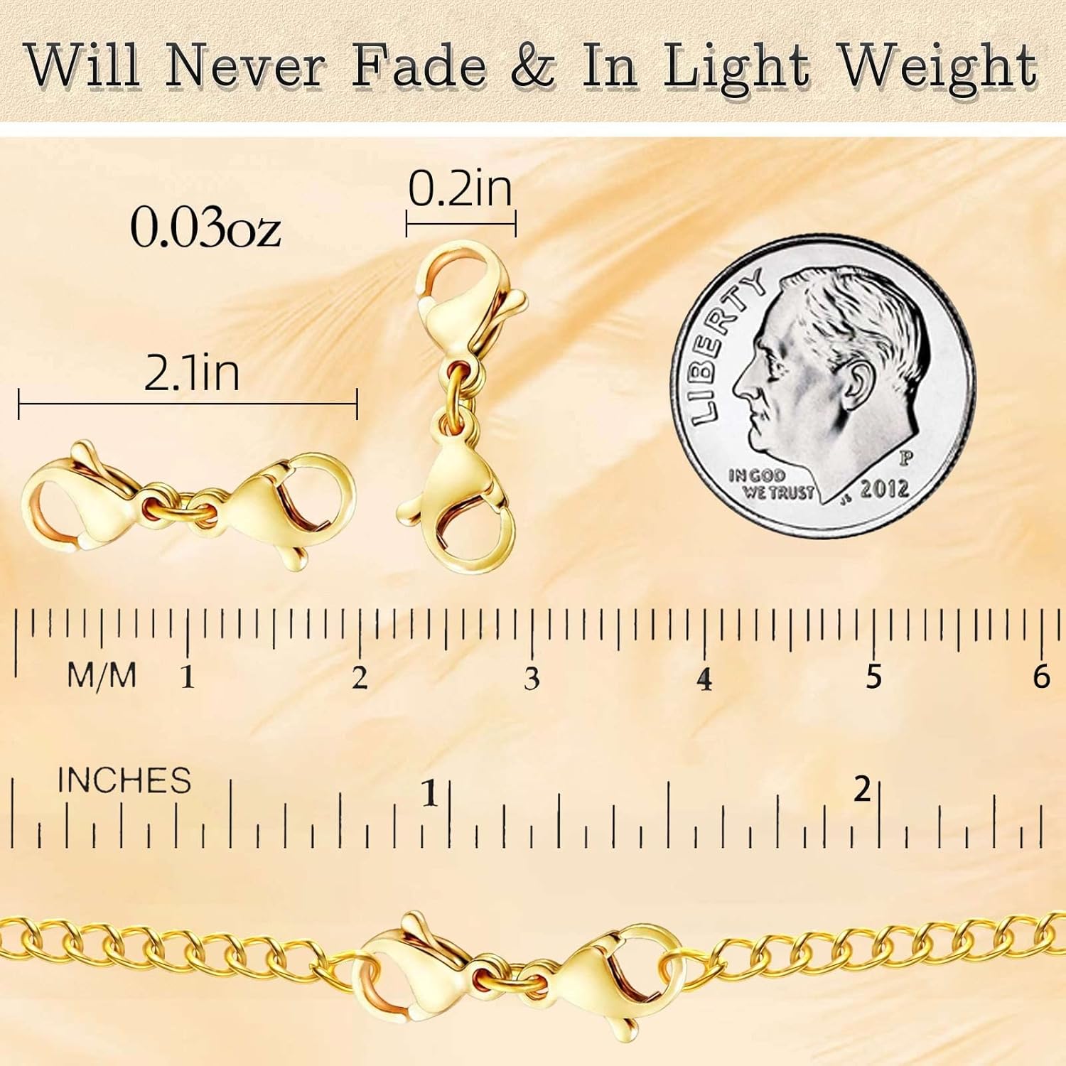 10 Pack Double Lobster Clasp Necklace Clasp Classic Double End Design Necklace Clasps and Closures, Necklace Extender Double Claw Connector Suitable for Jewelry Chain - Image 2