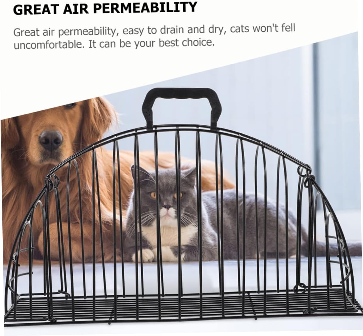 SUPVOX Lightweight Pet Bathing Cage Reusable Kitten Bathing Cage Cat Nail Clipping