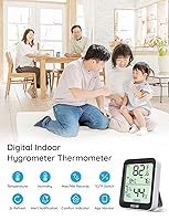 Vista 2 de Govee, Termómetro higrómetro, sensor preciso de temperatura y humedad interior con alerta de notificación, pantalla LCD Bluetooth de temperatura