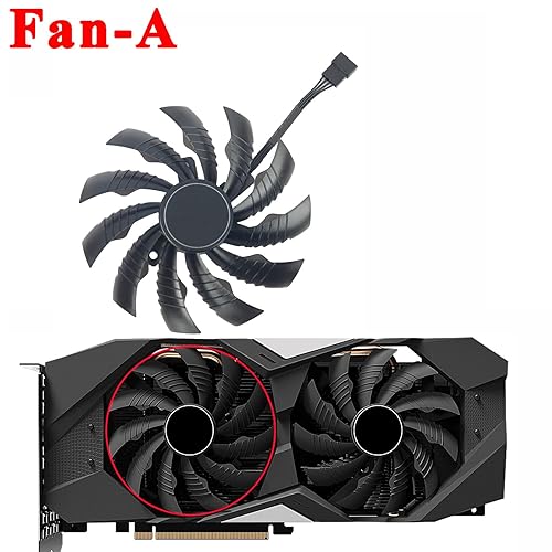 Miniatura 5 de Coolerage Ventiladores de tarjeta gráfica GTX1650 GTX1660 RTX2060 RTX2070 de 3.740 in para GIGABYTE GTX 1650 1660 Ti Gaming OC RTX 2060 2070 3060