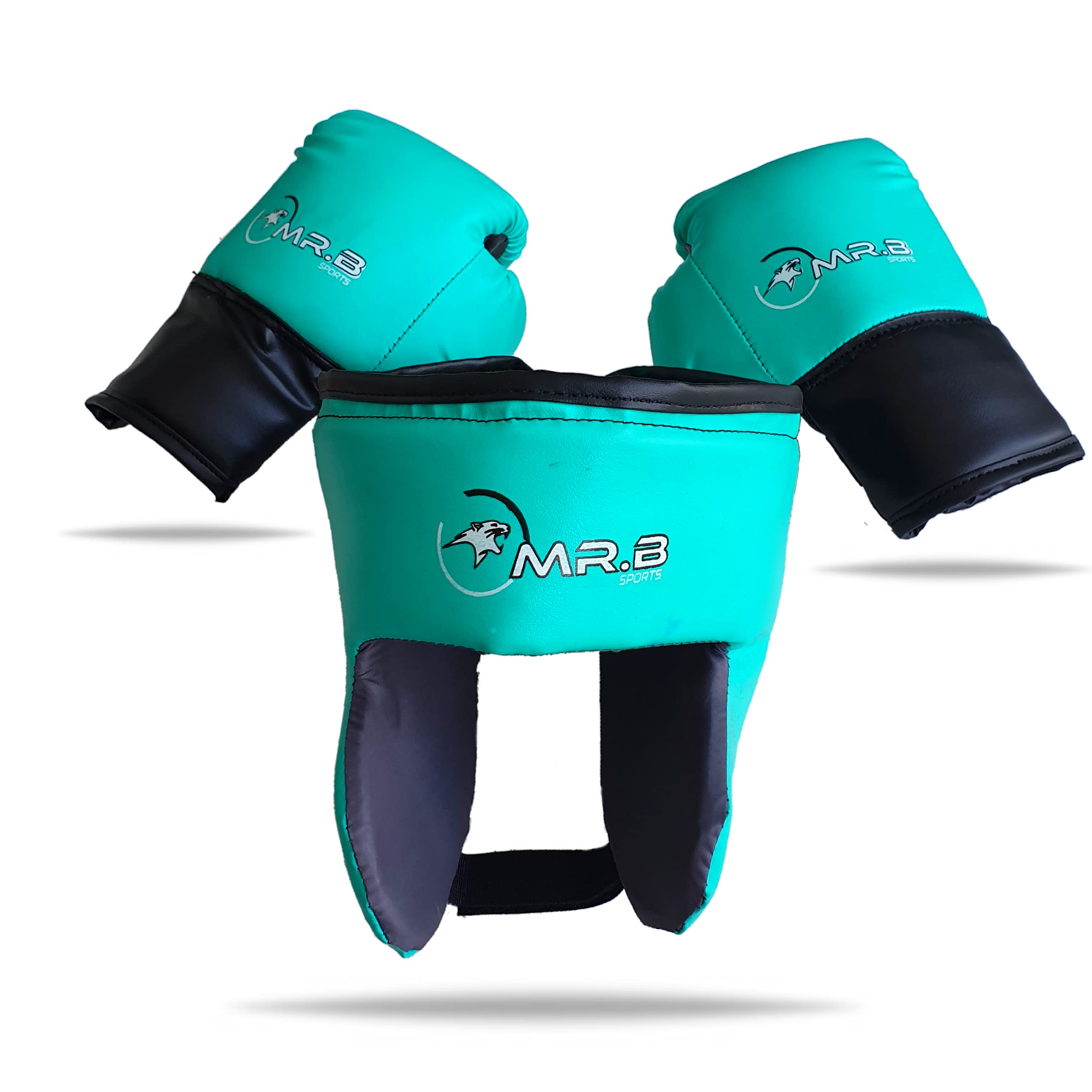 MR.B SPORTS Kids Boxing kit (Filled Punching Bag, Gloves and Headgear, Age 2-9 & 7-13) Years Kid Set for Boxing and Training (C Green Age 2-9 Years)