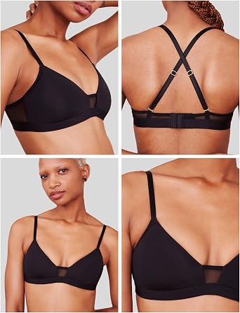 Pepper Bra for AAB Cups | Lightly Lined Wirefree T-Shirt Bra for Women, Convertible Racerback Straps, Wide Cup Coverage