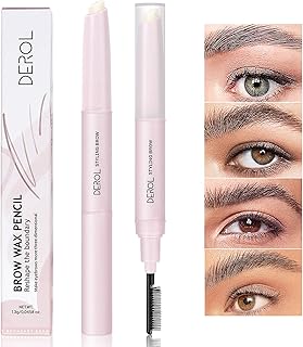 DAGEDA Double-headed Eyebrow Styling Wax, Eyebrow Styling Cream Brows Soap Wax Brush Makeup Eyebrow Gel for Natural Brows, 3D Feathery Brows Makeup Balm, Lasting Waterproof