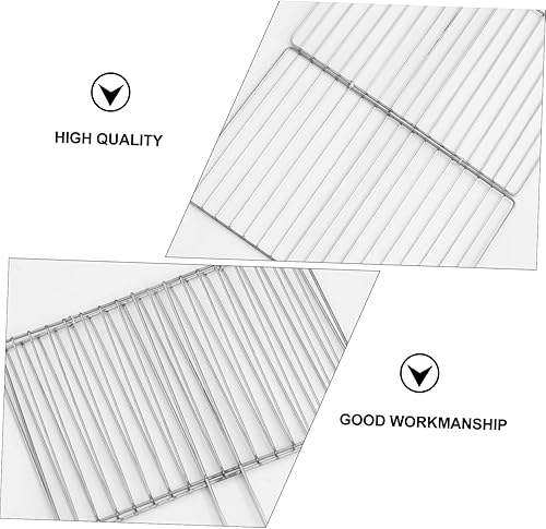 Miniatura 9 de Happyyami 2 pcs Stainless Steel Grill Barbecue Grilling Basket Fish Grill Rack Fish Grill Basket Grill mesh Wire clamp Barbecue Grill net Charcoal