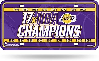Rico Industries NBA Basketball Metal Auto Tag 6" x 12" - Great for Truck/Car/SUV
