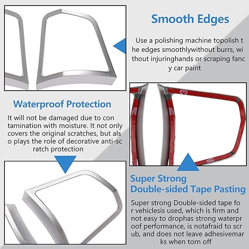 Miniatura 3 de Cubierta de marco de botón de volante ABS 2 piezas compatible con BMW Serie 5 F10 520 525 530 2011 2012 2013 2014 2015 2016 2017 Interior Accesorios