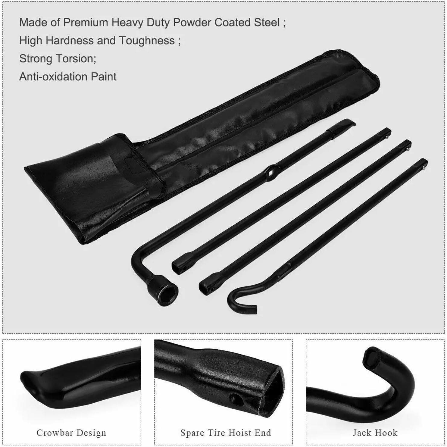 Yiya for (04-14) Ford F150 Spare Tire Tool Kit Lug Wrench Set Spare Tire Changing Repair Tool with 2 Tonne Heavy Duty Scissor Jack, 2-Year Warranty