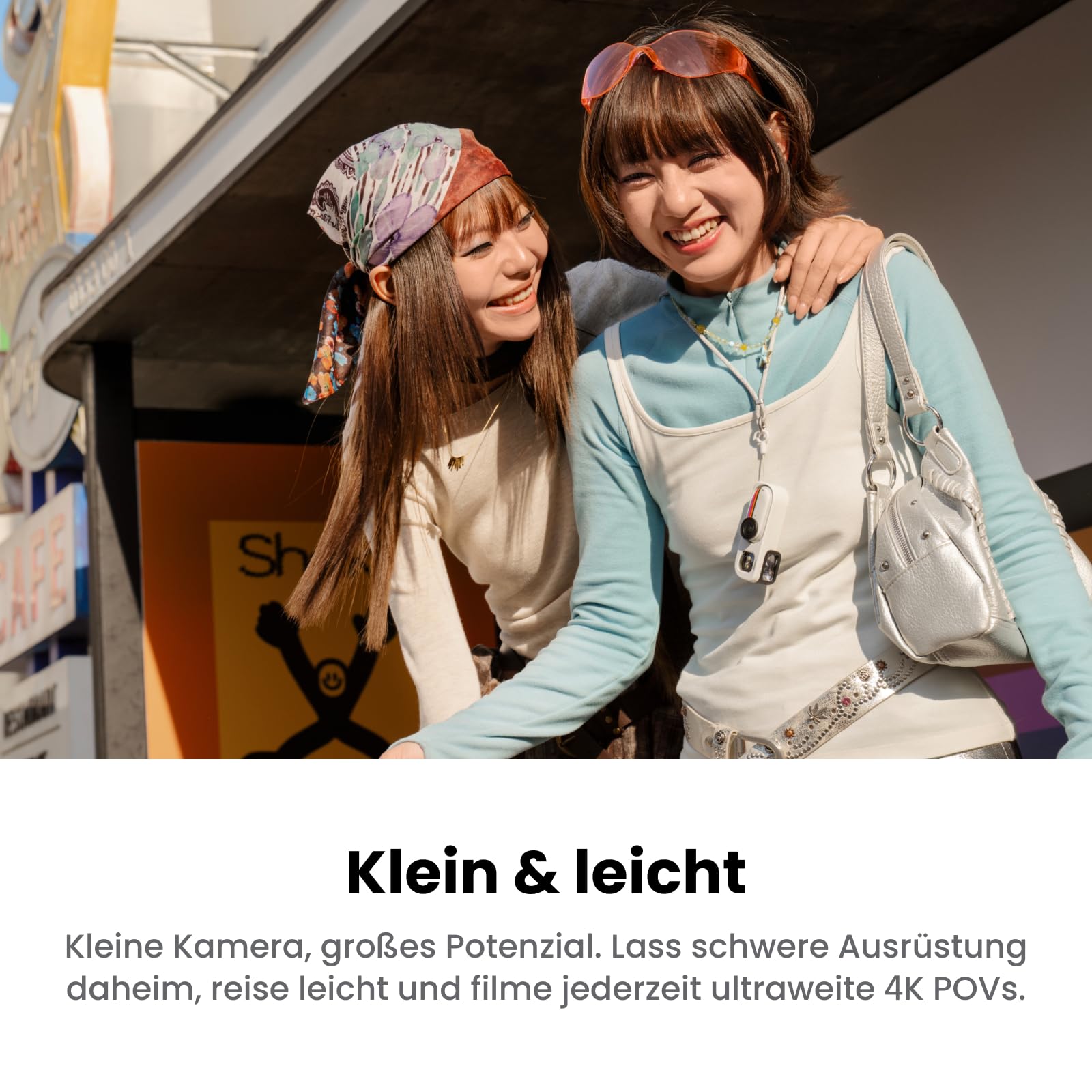 Insta360 GO 3S Retro-Bundle Sonderedition 128 GB Weiß 4K Vlogging-Kamera Freihand-POV-Kamera Retro-Filter 30 fps Extra-Akku