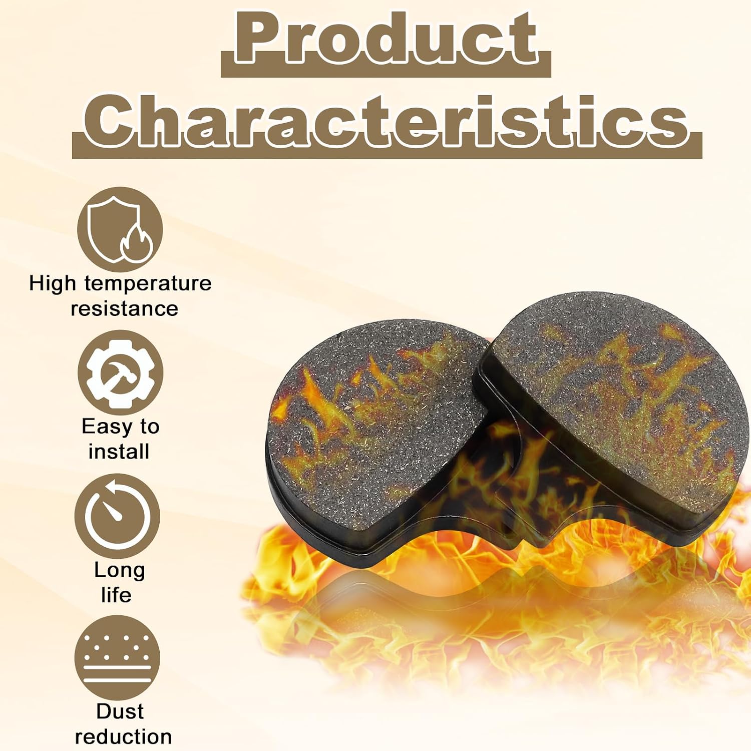 Front & Rear Brake Pads for Harley Davidson Softail, Heritage Softail, Fatboy, Heritage Springer, Sportster 1200 883 Dyna Super Wide Glide Night Train Low Rider 1988-1999