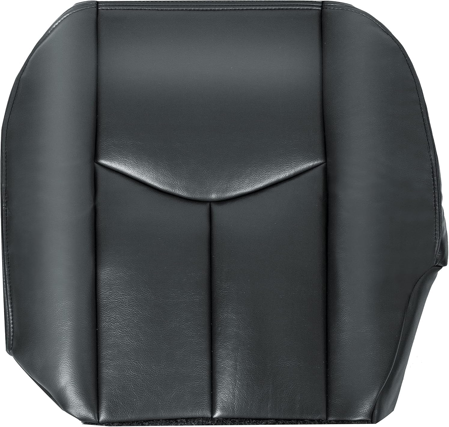 HECASA Bottom Seat Cover Compatible with 2003-2006 Chevy GMC Silverado Avalanche Sierra and 2007 Sierra Silverado Classic Synthetic Leather Dark Gray Drive Side