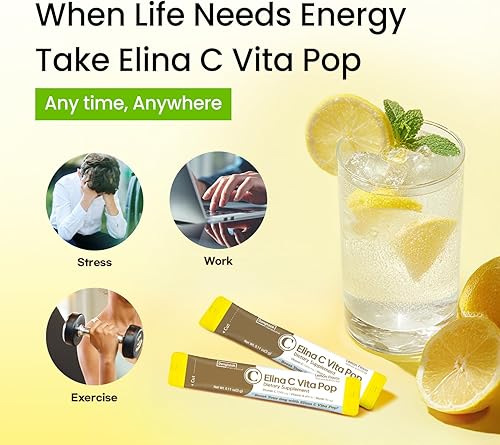 Miniatura 8 de DONGKOOK Vita Pop - Polvo coreano de vitamina C de 2,000 mg de alta absorción, cero azúcar, bebida de limón, vitamina D y biotina para la piel,