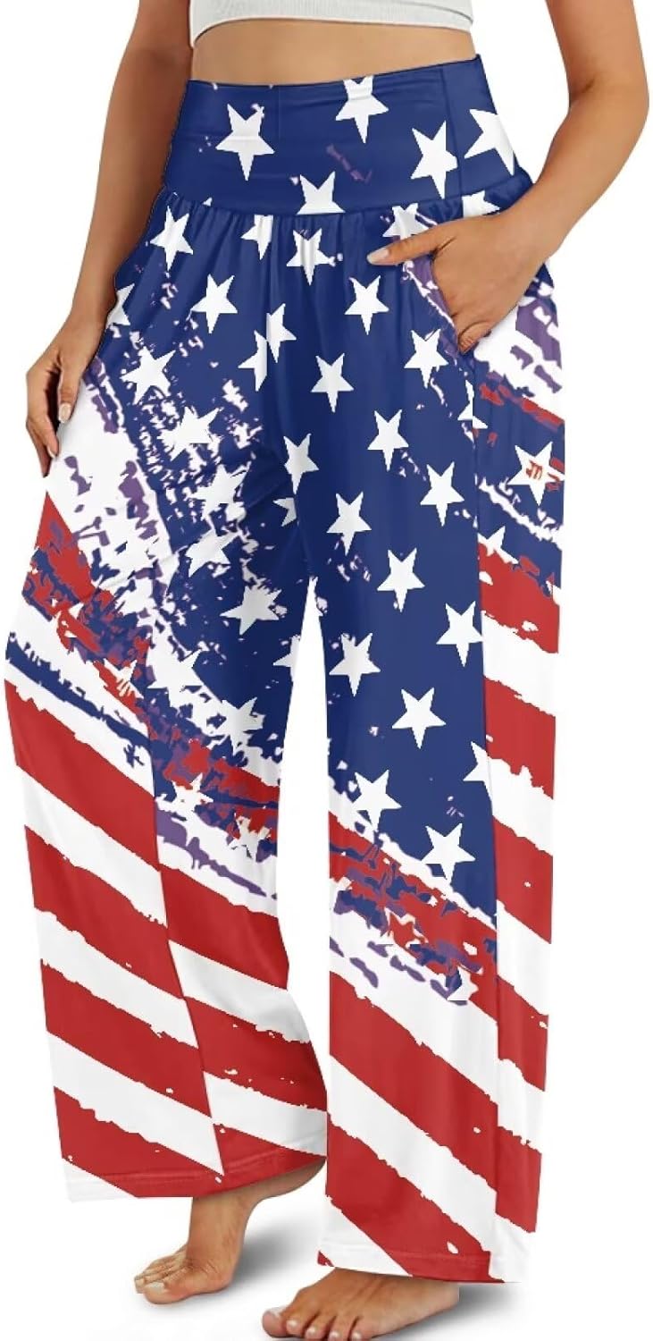 Wide Leg Trouser Pants for Women Plus Size Yoga Pants High Waist Casual Lounge Pant