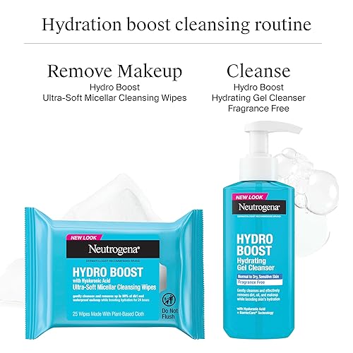Miniatura 2 de Neutrogena Hydro Boost - Lavado facial, sin fragancia, limpiador facial hidratante con ácido hialurónico, lavado facial diario y removedor de