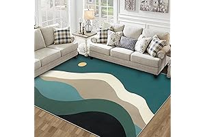 6x9Ft Abstract Mountain Area Rug: Living Room Soft Non Shedding Carpet for...