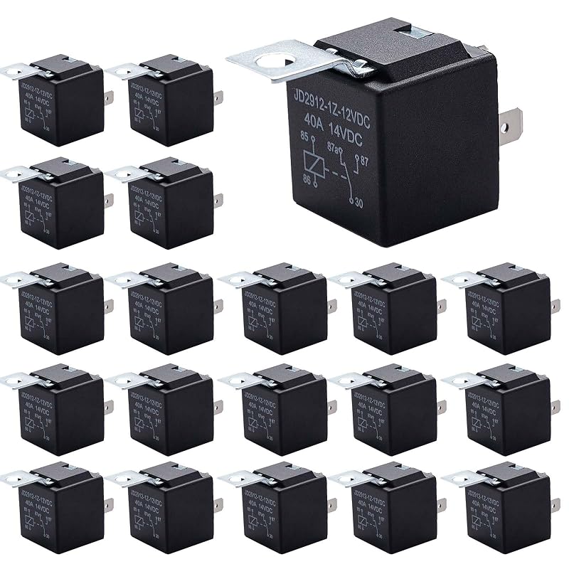 Relé automotivo nqnqvl 12 V 40/30 A SPDT com 5 pinos – Pacote com 20 unidades