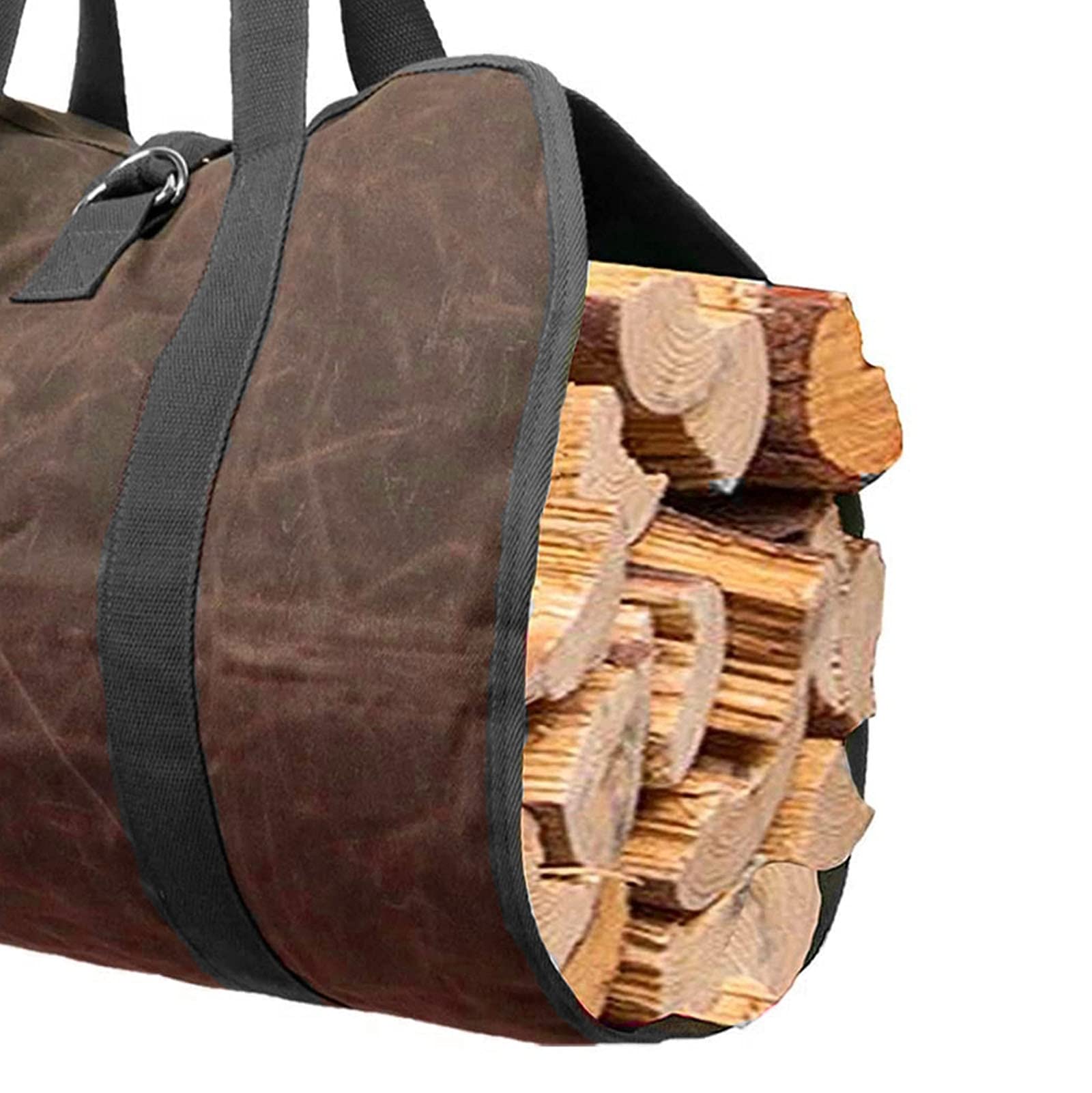 Outdoor Canvas Firewood Storage Bag - Trwała torba transportowa do drewna i narzędzi kempingowych