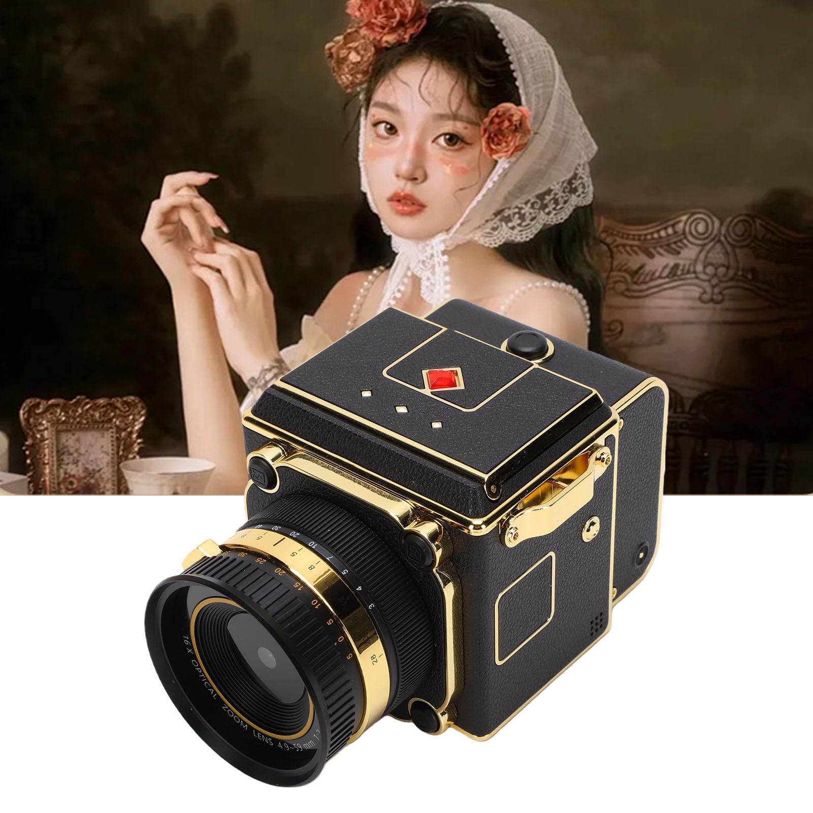 SENECESLI Fotocamera Digitale Vintage, Macchina Fotografica Compatta 12MP | Fotocamera Compatta da 2 Pollici per Principianti, Stile Vintage e Manuale