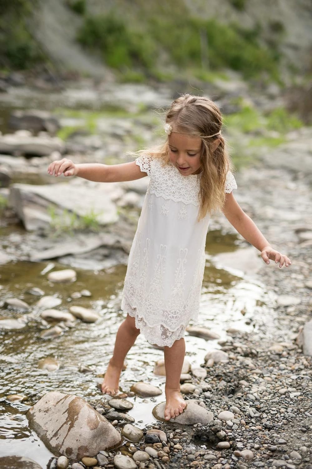 Cutiego Vintage Crochet Lace Dress Flower Girl Dress Toddler Dresses