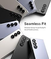 Vista 4 de Ringke Marco de lente de cámara compatible con Samsung Galaxy Z Fold 5, protector de lente de cámara, cubiertas de vidrio templado y marcos