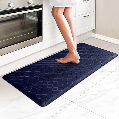 Vista 87 de HappyTrends - Tapete acolchado antifatiga de 17.3 x 28 pulgadas, grueso, impermeable, antideslizante, resistente, ergonómico, cómodo, para cocina