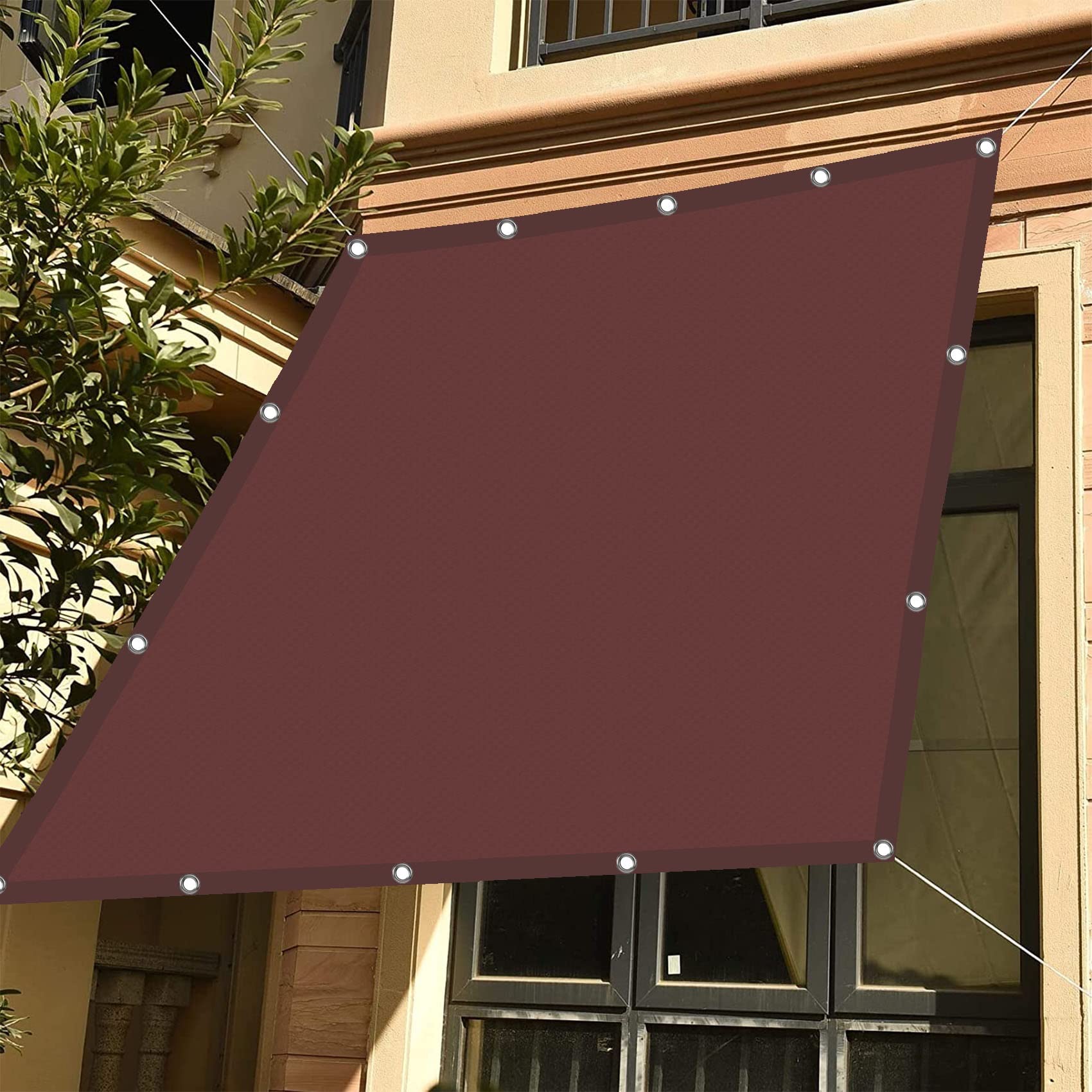 Voile d'ombrage rectangulaire bloquant la chaleur et la pluie 2.5x5m