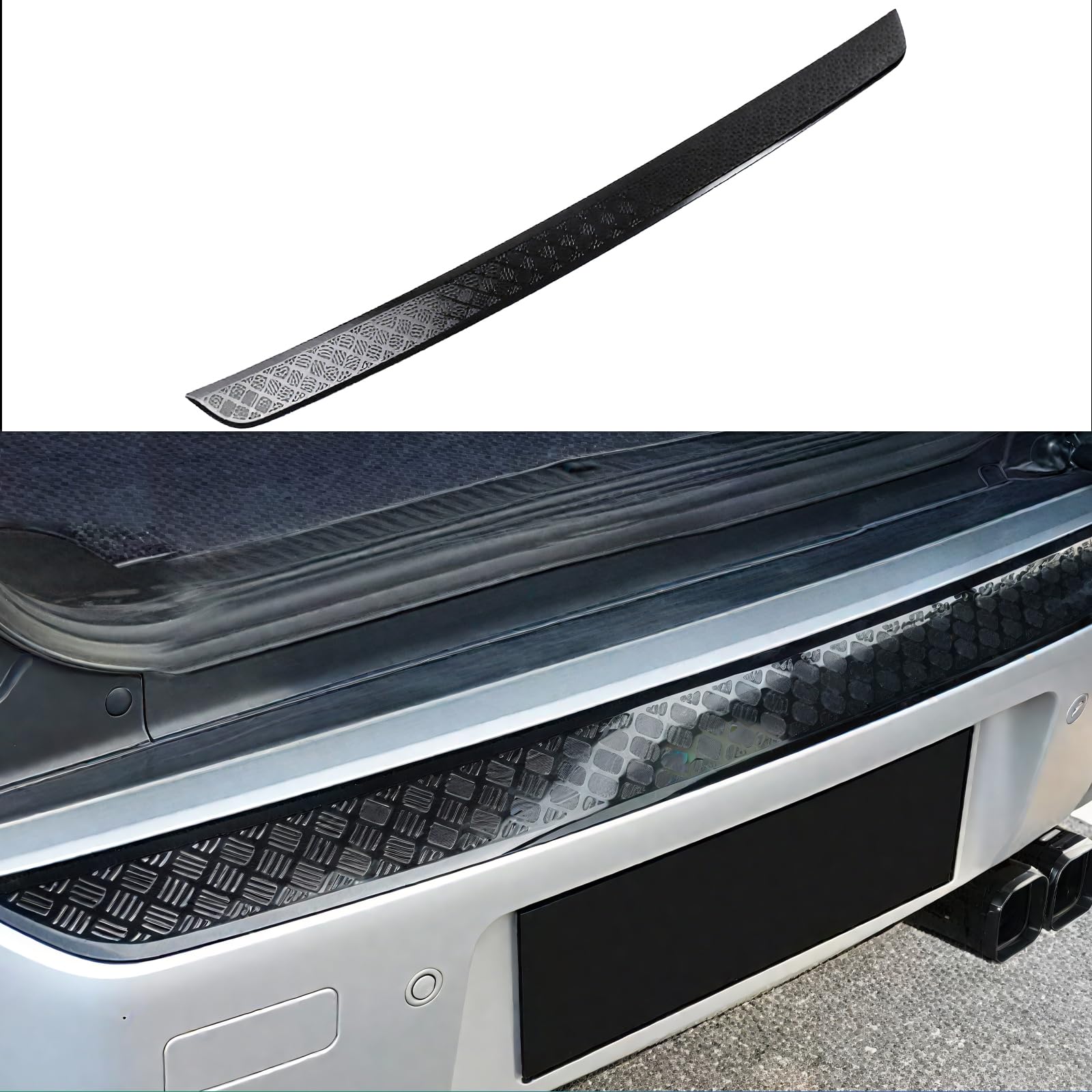 Rear Bumper Guard for Land Rover Defender 2020-2025 | Gloss Black ABS Protection Cover | Anti-Scratch & Impact Strip for Defender 90 110 130 | Easy Installation Exterior Trim(Rear Bumper Cover)