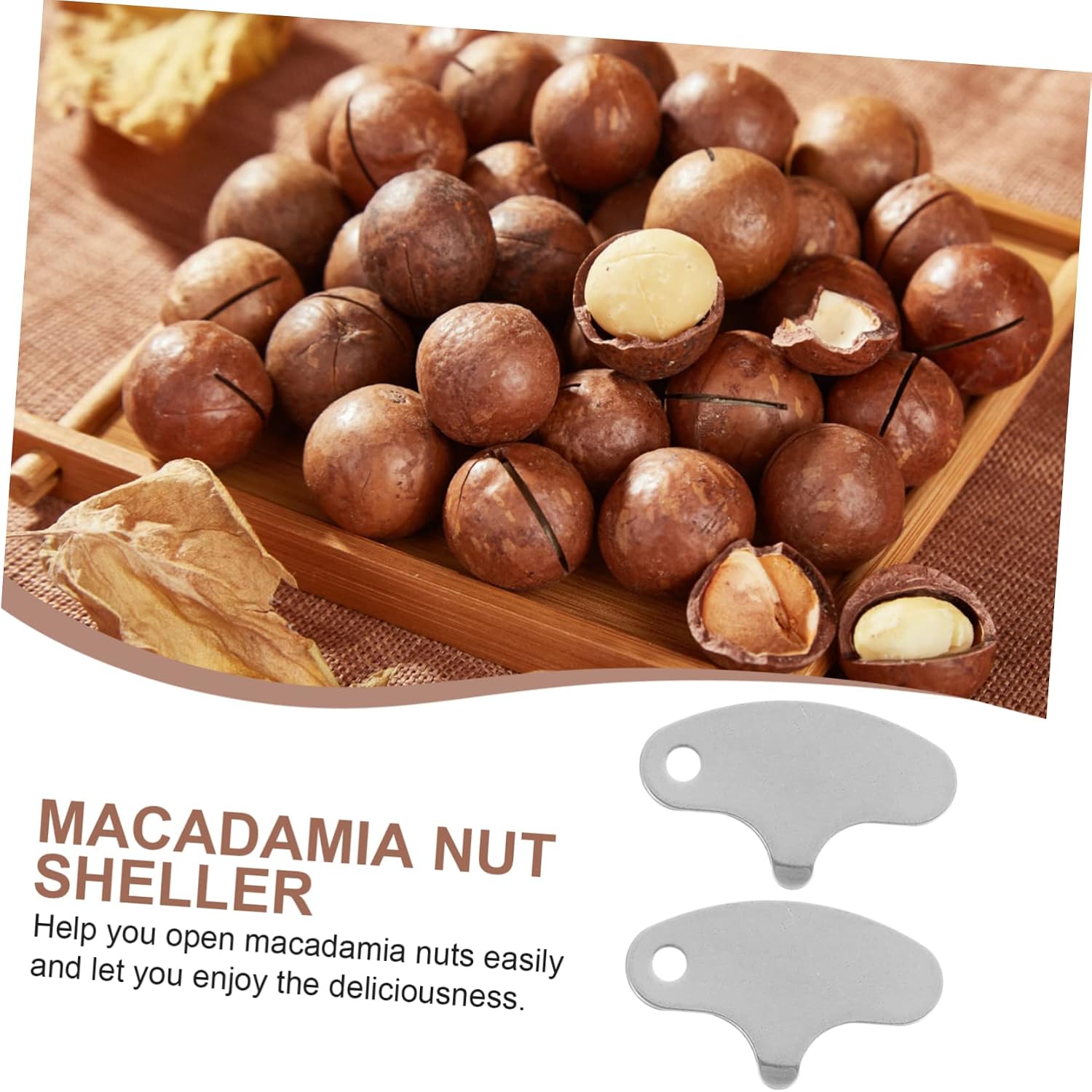 SOLUSTRE 25pcs Stainless Steel Nut Opener Macadamia Nut Crackers Portable Easy to Use for Home and Outdoor
