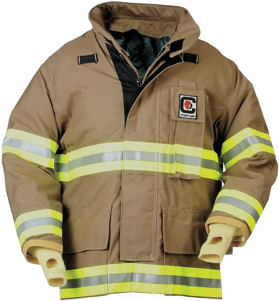 Fire Dex - 32X6J868-XL - Turnout Coat, Khaki, XL, Nomex/Kevlar