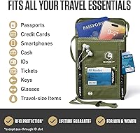 Vista 24 de Venture 4th bolsa de cuello de viaje con traba RFID, gris), V4-01-NP-GR