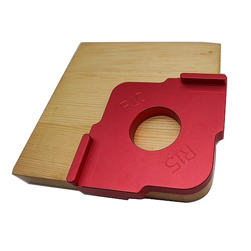 Miniatura 5 de Juego de 2 plantillas de router de plantilla de radio de aleación de aluminio, plantillas de broca de router rápido para enrutar esquinas