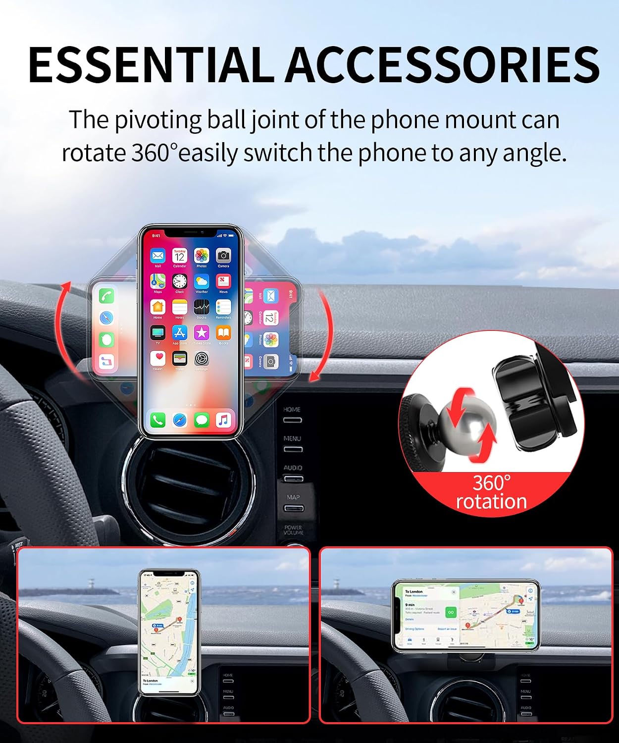 Car Phone Holder for Toyota Tacoma 2015-2024 Accessories, Magsafe Mount image 5
