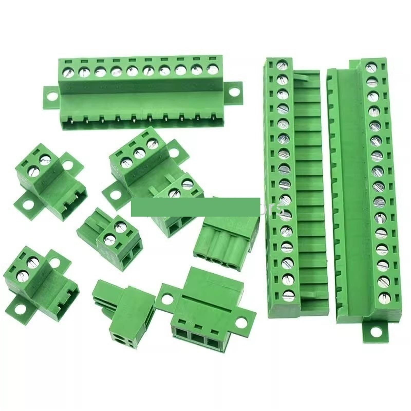 1Set connettore docking senza saldatura tipo 5.08MM morsettiera a vite plug-in verde 2edg