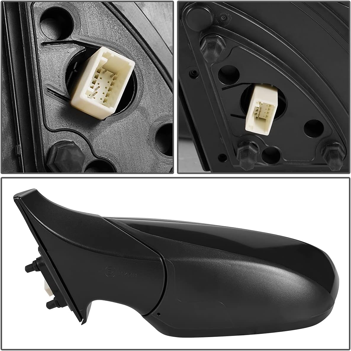 Auto Dynasty HY1320202 Factory Style Driver Left Side Mirror - Manual Folding | Power Adjust | Heated Glass | Blind Spot Glass- Compatible with Elantra 14-16, Paint to Match