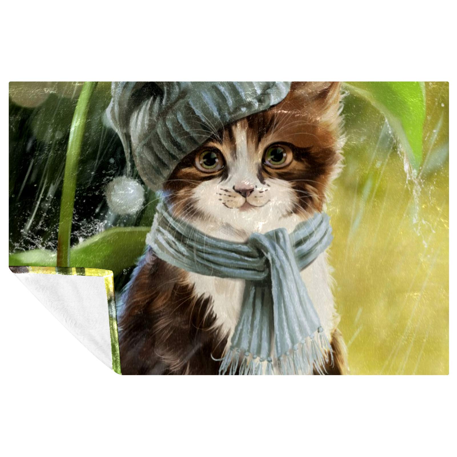 Couverture douce pour chat et plaid de pique-nique imperméable pour le camping et la plage