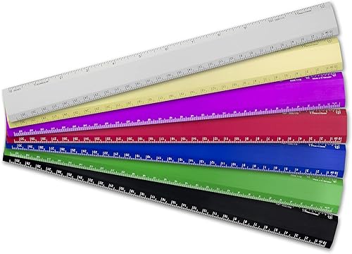 Miniatura 4 de Alumicolor - Regla de escritorio de aluminio 1112-1, 12 pulgadas, color plateado