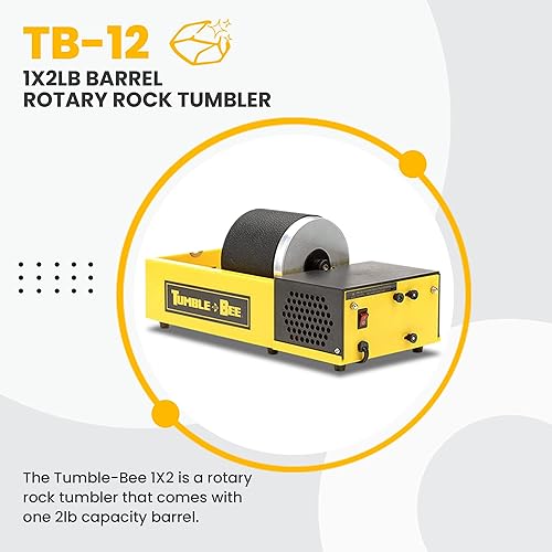 Miniatura 16 de Tumble-Bee Vaso de roca – Vaso grande para adultos y niños – Máquina giratoria para piedra, piedra, metal y vidrio marino – Pulidora
