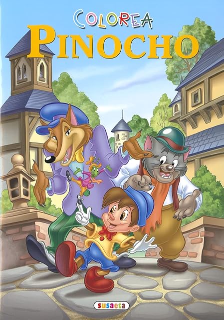 Portada de Colorea Pinocho