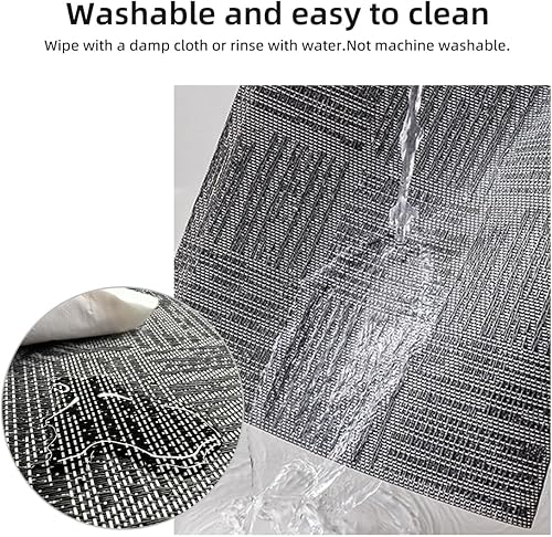 Miniatura 2 de Juego de 8 manteles individuales de PVC resistentes al calor, lavables, de PVC, antideslizantes, resistentes a las manchas, para interiores y