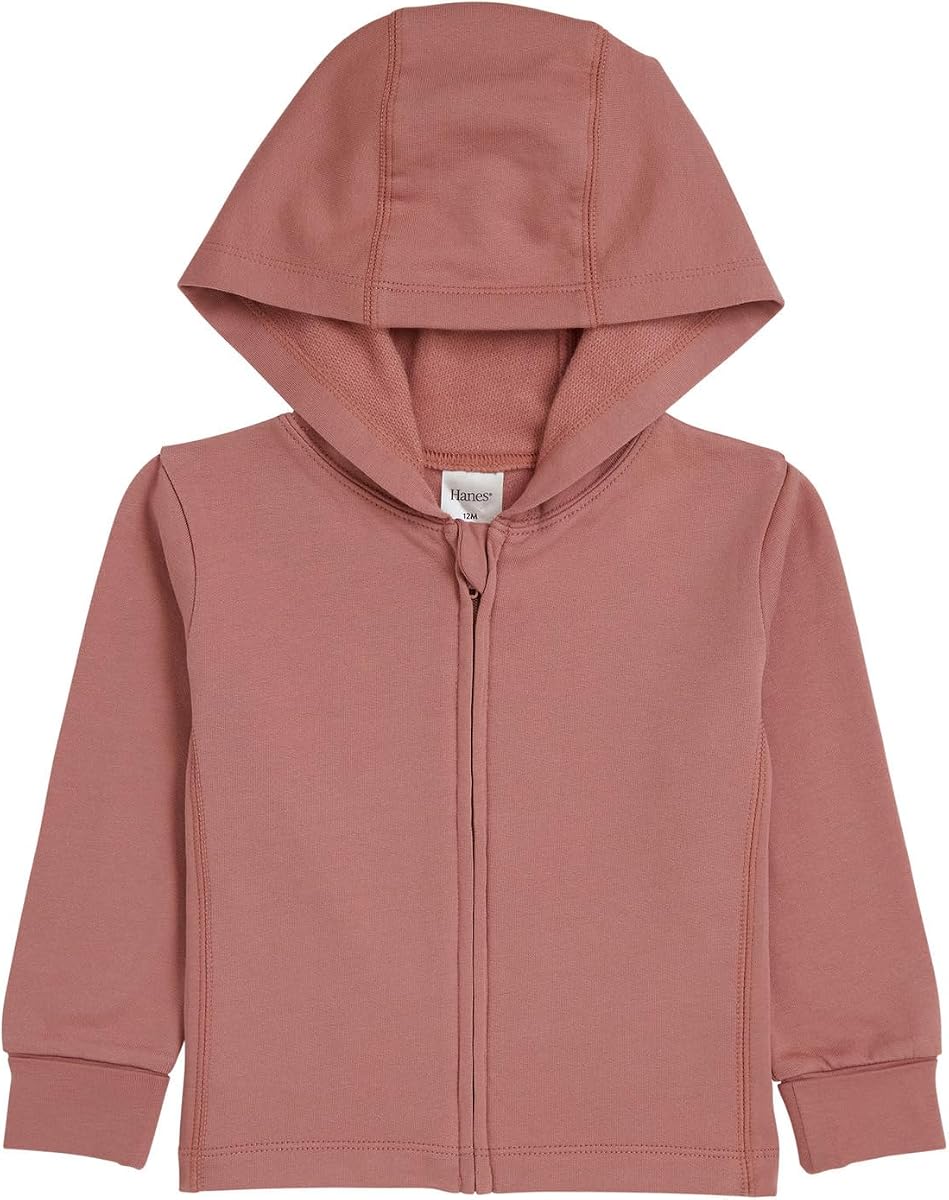 Baby Pure Comfort French Terry Hoodie, Infant Full-zip Hooded Jacket, Unisex, 2-pack