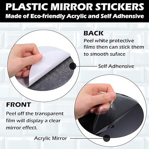 Miniatura 5 de Zonon Espejo acrílico 3D para decoración de pared, 6 palabras, bricolaje, fe, risa, esperanza, amor, familia, espejo, decoración de pared, 26