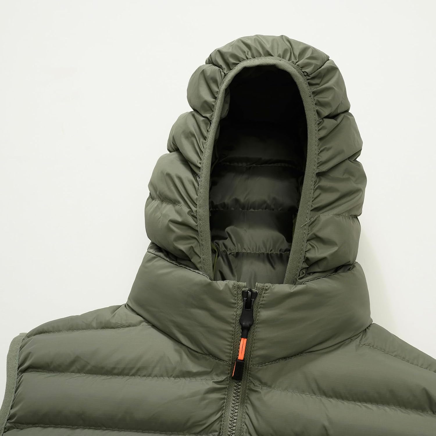 Men's Chevron Quilted Hooded Jacket Puffer Winter Warm Coat
